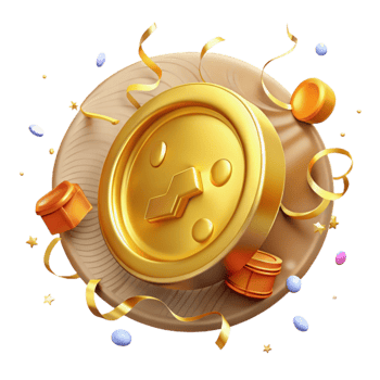 dramatic creative Golden Coin Cutout with Embossed Design high quality png