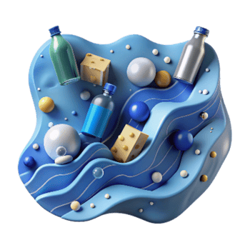 stunning classic Ocean Pollution Plastic Bottles Isolated on White high quality png