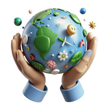 serene classic Hands Holding Globe Environmental Protection Transparent genuine png