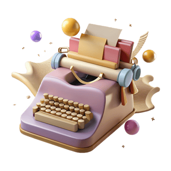 wonderful modern Old Typewriter Cutout with Keys Detailed exclusive png