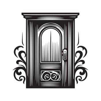 Minimal Door Icon Design vector