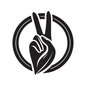 Victory Hand Symbol Illustration vector