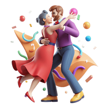 vibrant artistic Passionate Tango Dip Cutout Transparent Background high quality png