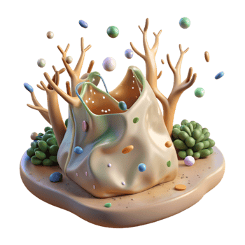 stunning artistic Plastic Bag Trapped in Mangroves Cutout Isolated on Transparent Background Close Up detailed png