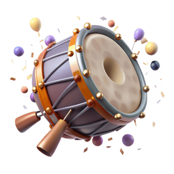 elegant artistic Hang Drum Steel Drum Convex Shape Resonant Sound Transparent Background png