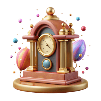 extraordinary abstract Historical Perspective Antique Clock Cutout detailed png