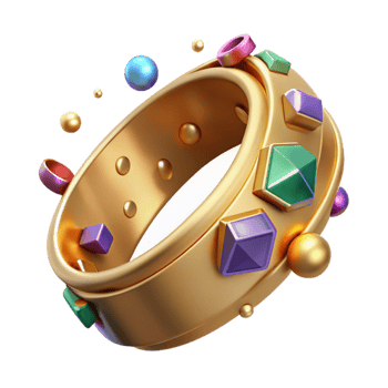 impressive modern Golden Bracelet with Gemstone Accents Isolated on a Transparent Background high quality png