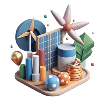 magnificent classic Renewable Energy Sources Chart Cutout with Modern Design authentic png