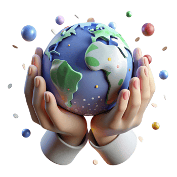 magnificent vintage Hands Holding Earth Gentle Lighting Transparent Background original png