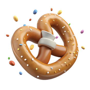 vibrant classic Oktoberfest Pretzel Freshly Baked Isolated on Transparent Background genuine png