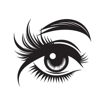 Minimalist Female Eye Silhouette vector