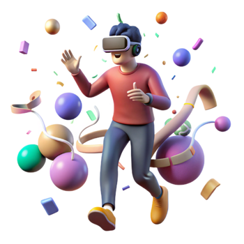 magnificent rustic Man Playing Vr Game Isolated authentic png