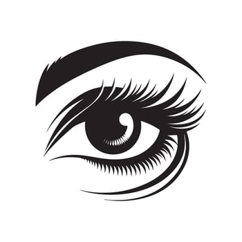 Simple Female Eye Silhouette vector