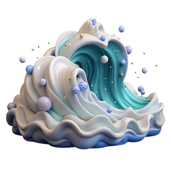 vibrant classic Ocean Waves Crashing on Shore Dynamic Angle Cutout genuine png