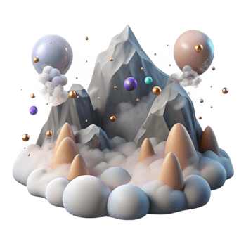 stunning abstract Morning Fog in Mountains Transparent Background premium png