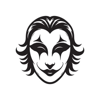 Joker face mask graphic vector
