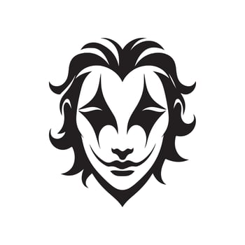 Joker face icon vector