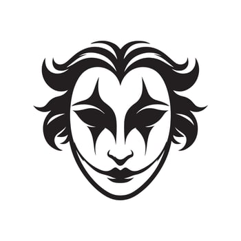Joker face illustration vector