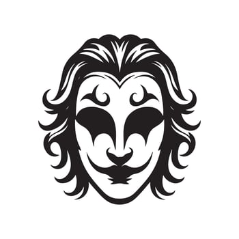 Joker character mask vector