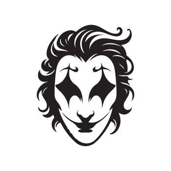 Joker mask character vector