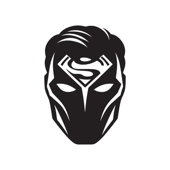 Superman mask profile design vector