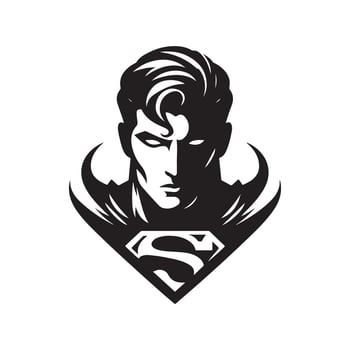 Superman face design vector