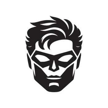 Superman mask silhouette vector