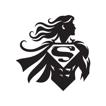 Superman mask portrait vector