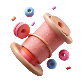 magnificent contemporary Pink Sewing Thread Spool on Transparent Background high quality png