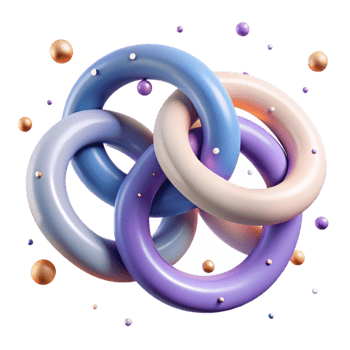 dramatic traditional Linked Circles Teamwork Connection Symbol Isolated premium png
