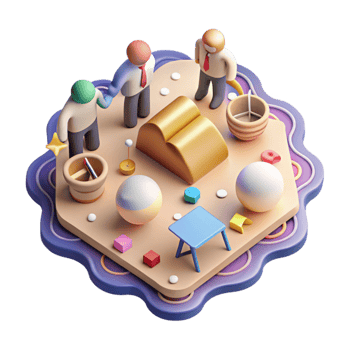 impressive artistic High Angle View Teamwork Meeting Cutout Isolated detailed png