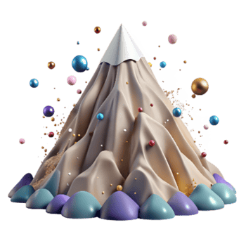 stunning contemporary Mountain Peak Closeup Transparent Background Isolated genuine png