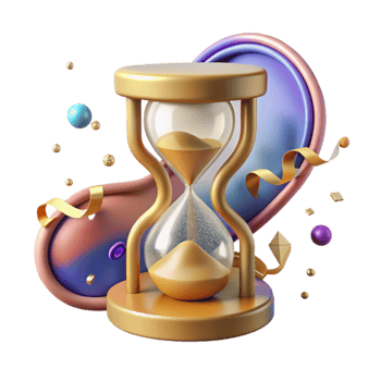 magnificent minimalist Hourglass Symbol Cutout with Flowing Sand exclusive png