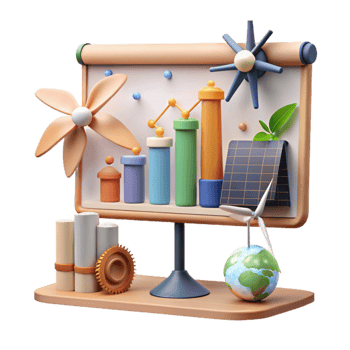 extraordinary minimalist Renewable Energy Presentation Slide Cutout with Graph Detail authentic png