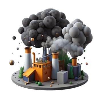 serene contemporary Polluted Air with Smoke Particles Dark Tone Cutout exclusive png
