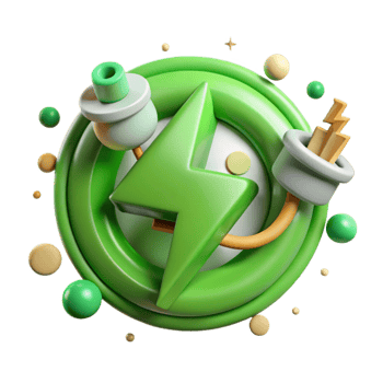 dramatic artistic Green Energy Symbols Cutout exclusive png