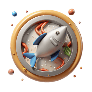 impressive artistic Overfishing Awareness Symbol Isolated on Transparent Background high resolution png