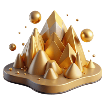 serene classic Golden Hour Mountains Isolated detailed png