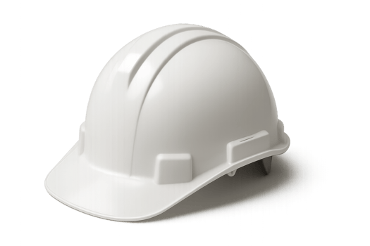 Hard Hat on Display for Safety Training and Construction Activities at a Worksite png