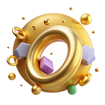 impressive contemporary Golden Ring Cutout with Plain Band high quality png
