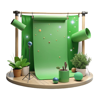 wonderful abstract Green Screen Studio Setup Isolated Element png