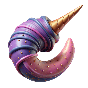 serene traditional Narwhal Horn Isolated Spiral Pattern professional png