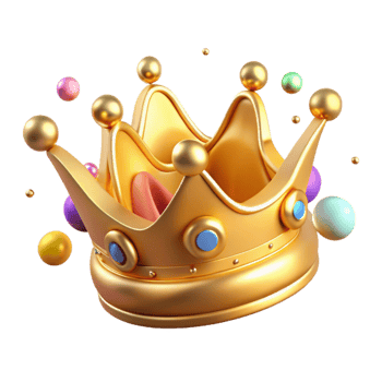dramatic contemporary Golden Crown Cutout with Jewel Accents detailed png