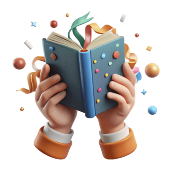 extraordinary minimalist Hands Holding Book About Nature Transparent Background detailed png