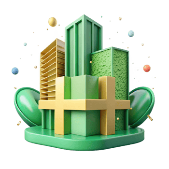 magnificent artistic Green Building Cross Section Diagram Cutout detailed png