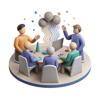 magnificent classic Group Silhouette Brainstorming Solutions Meeting Transparent Background png