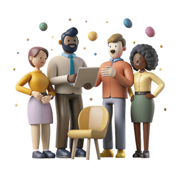 stunning classic Group Silhouette Diverse Team Meeting Transparent Background high resolution png