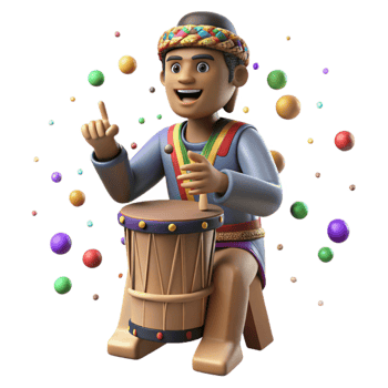 beautiful modern Peruvian Cajon Player Hand Position Cutout original png