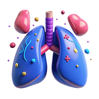 extraordinary vintage Healthy Lungs Pink and Blue Transparent Cutout high quality png