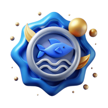 magnificent classic Marine Life Conservation Symbol Blue Isolated exclusive png